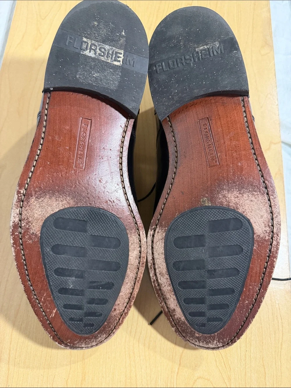 Florsheim Black Leather Cap-Toe Derby Dress Shoes
